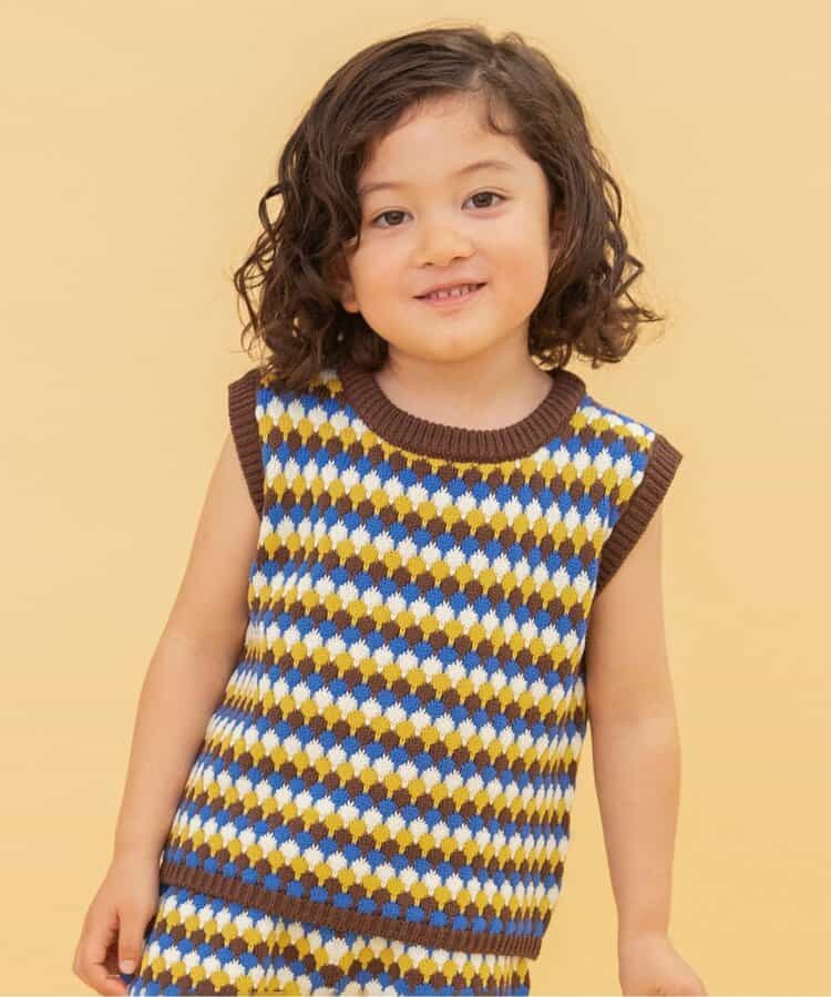 Japanese children's clothing BREEZE knitted vest 80-130cm boys/girls summer TOPS