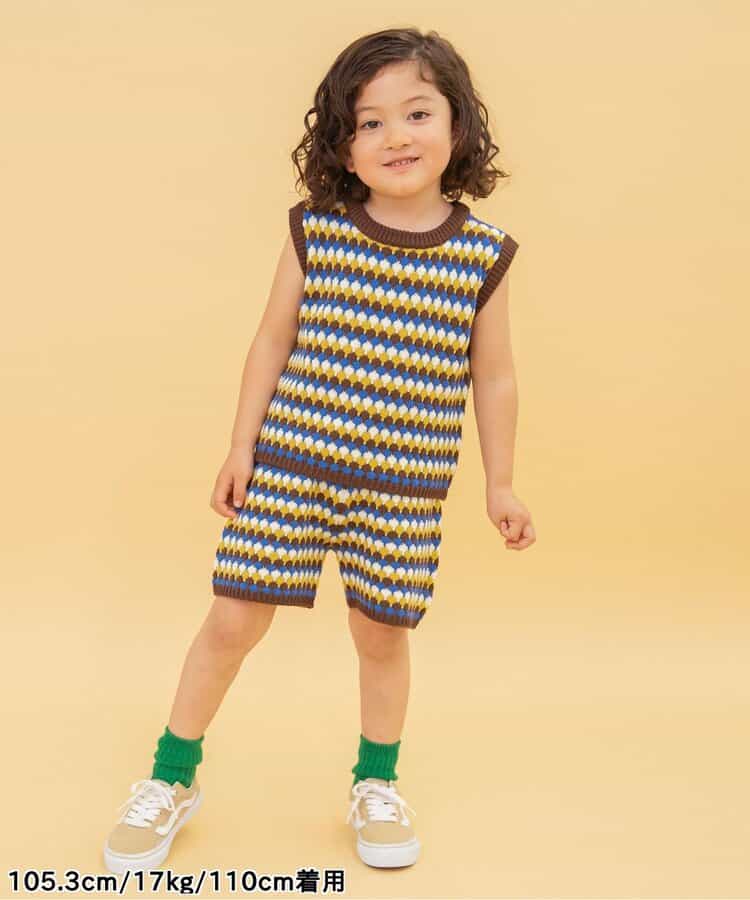 Japanese children's clothing BREEZE knitted vest 80-130cm boys/girls summer TOPS