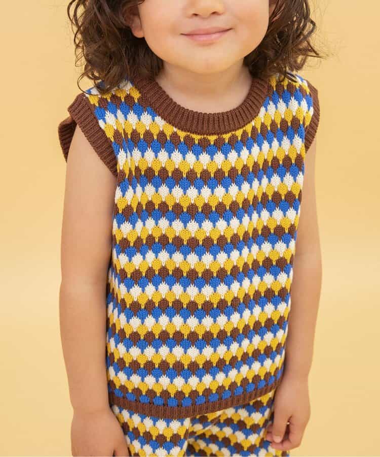 Japanese children's clothing BREEZE knitted vest 80-130cm boys/girls summer TOPS