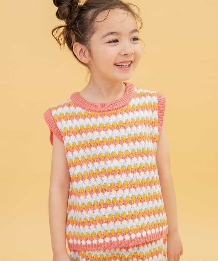 Japanese children's clothing BREEZE knitted vest 80-130cm boys/girls summer TOPS