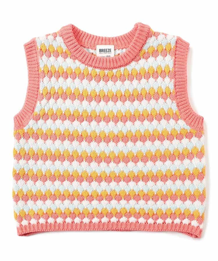 Japanese children's clothing BREEZE knitted vest 80-130cm boys/girls summer TOPS
