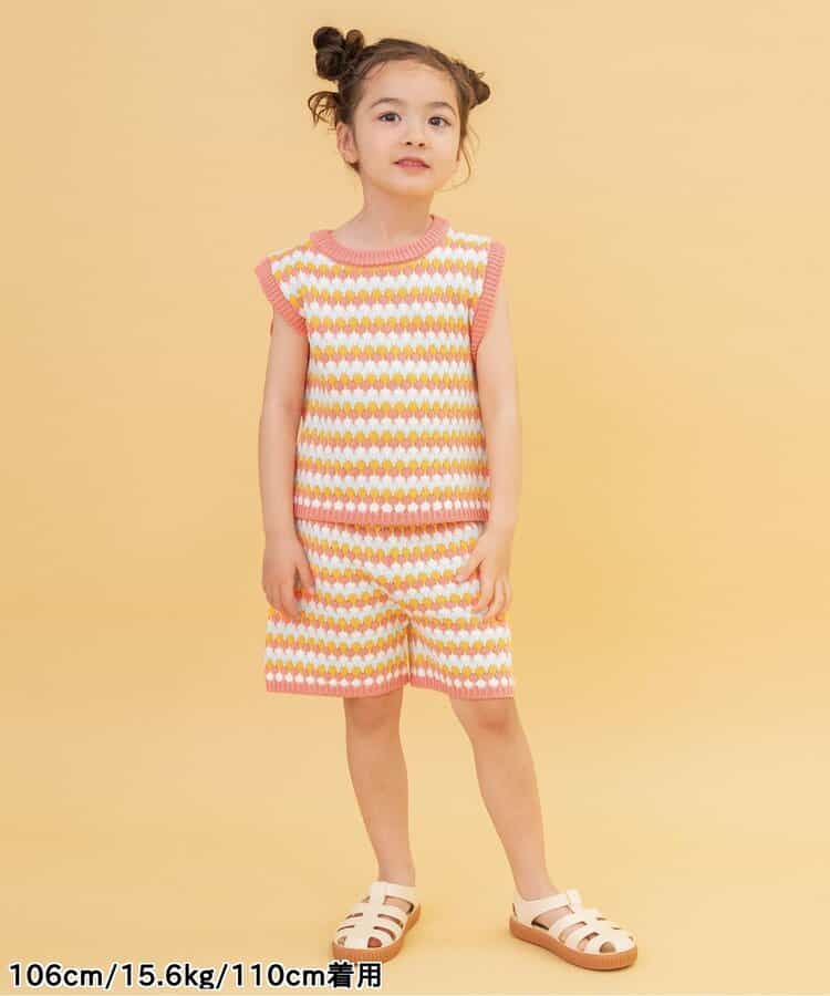 Japanese children's clothing BREEZE knitted vest 80-130cm boys/girls summer TOPS