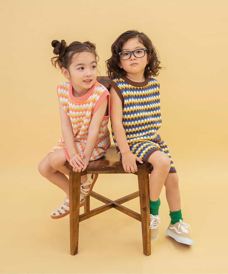 Japanese children's clothing BREEZE knitted vest 80-130cm boys/girls summer TOPS