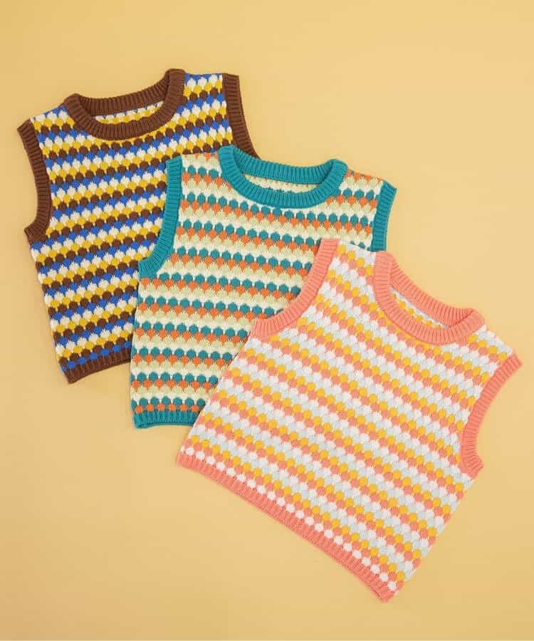 Japanese children's clothing BREEZE knitted vest 80-130cm boys/girls summer TOPS