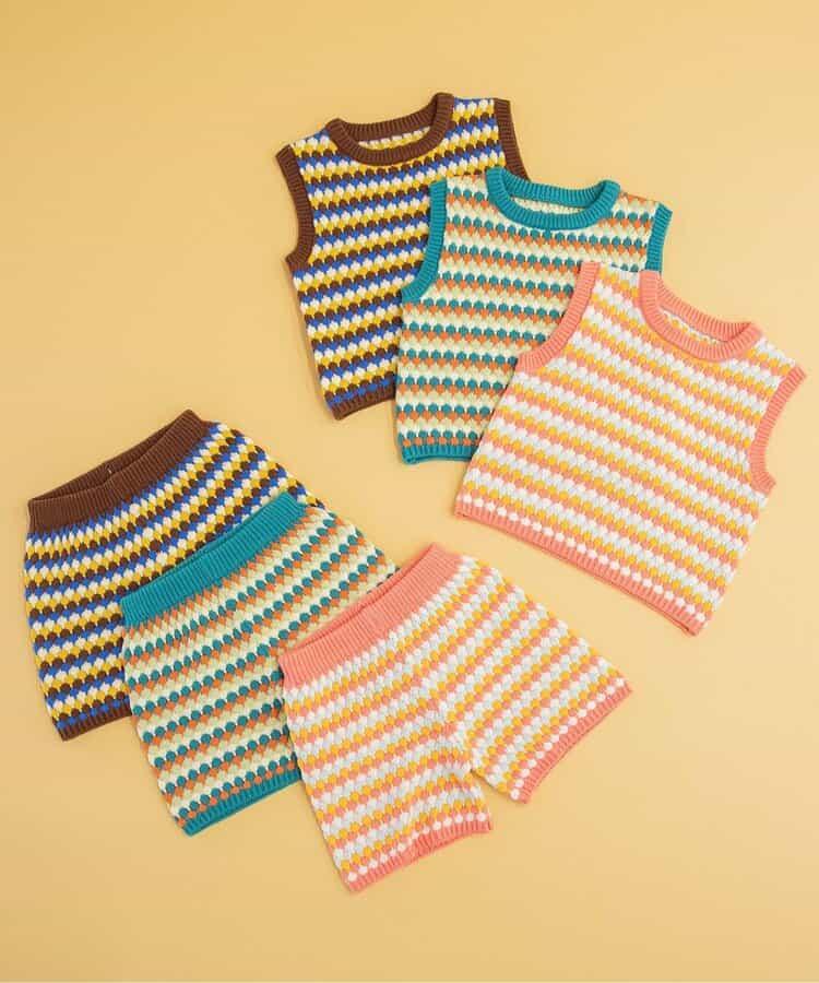 Japanese children's clothing BREEZE knitted vest 80-130cm boys/girls summer TOPS