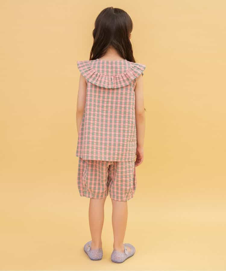 Japanese children's clothing BREEZE plaid sailor vest 90-140cm girls summer TOPS