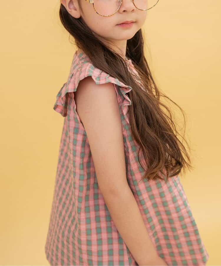 Japanese children's clothing BREEZE plaid sailor vest 90-140cm girls summer TOPS