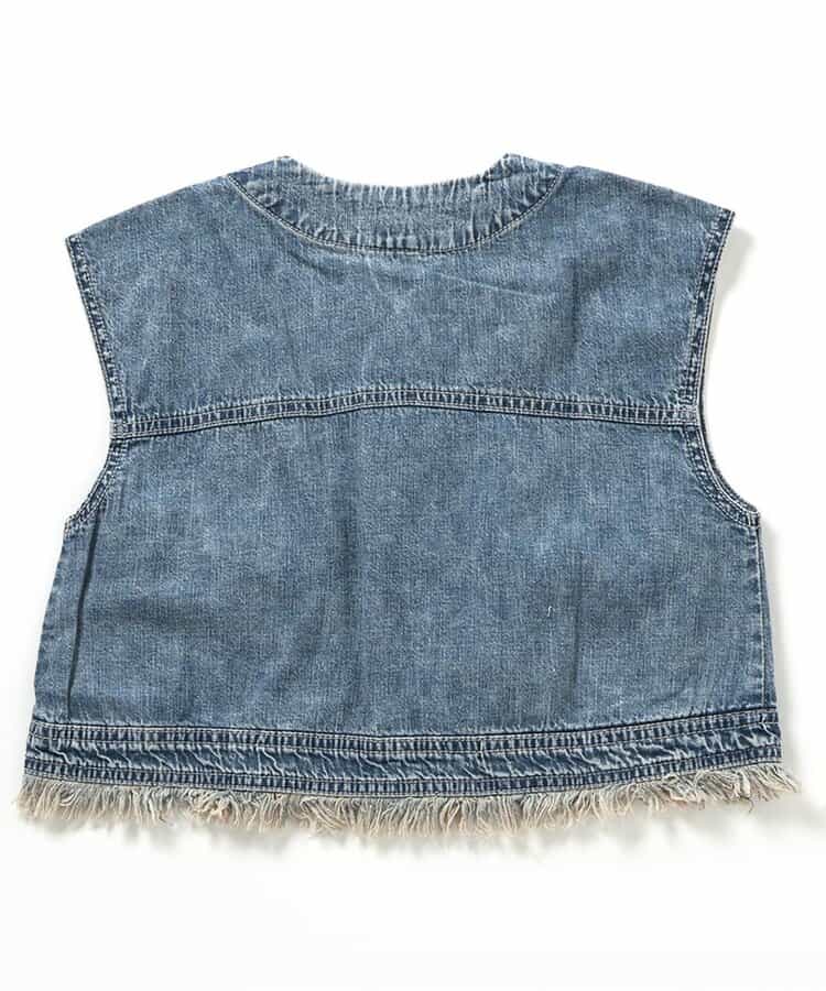 Japanese children's clothing BREEZE tassel denim vest 80-140cm boys' summer OUTERWEAR