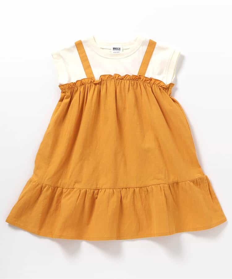 BREEZE Fake Two-Piece French Sleeve Dress (80-140cm) for Girls (Summer Dress)