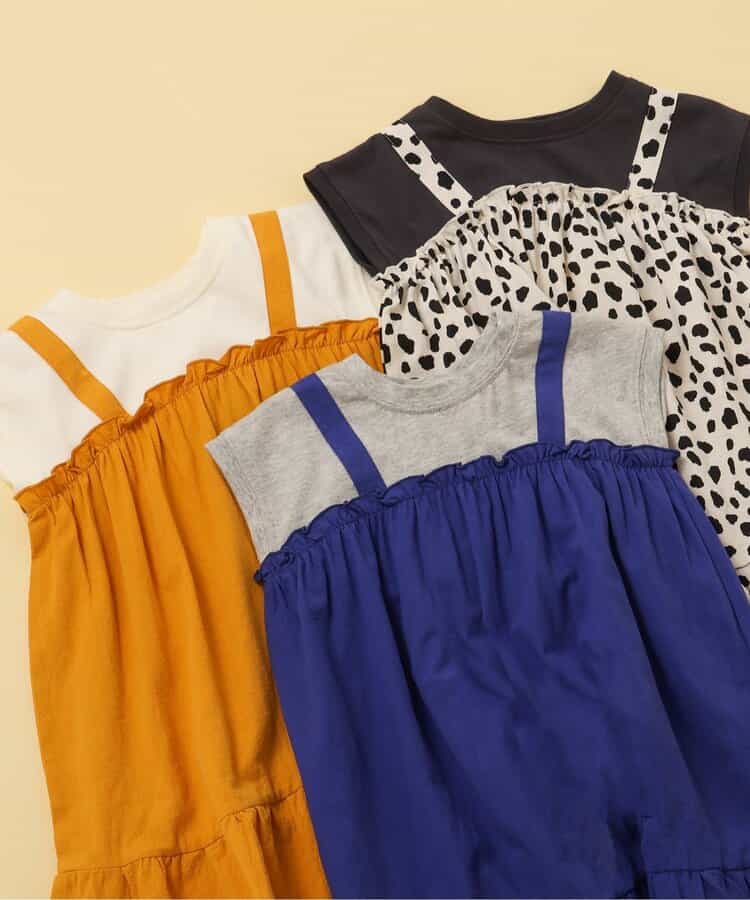 BREEZE Fake Two-Piece French Sleeve Dress (80-140cm) for Girls (Summer Dress)