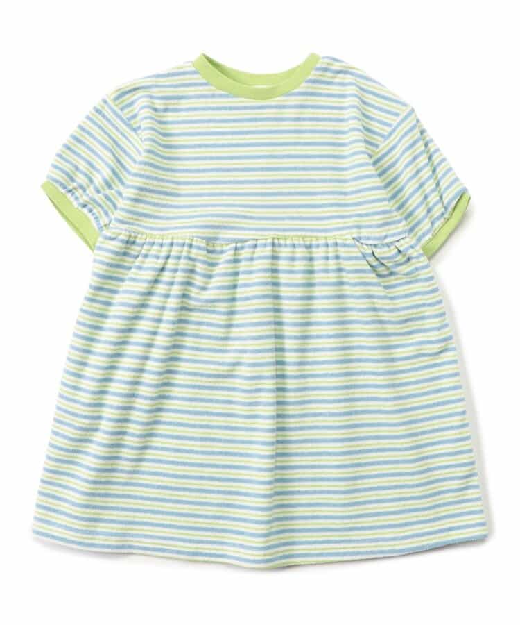 Japanese BREEZE Towel Stripe Dress 80-140cm Girls Summer Dresses