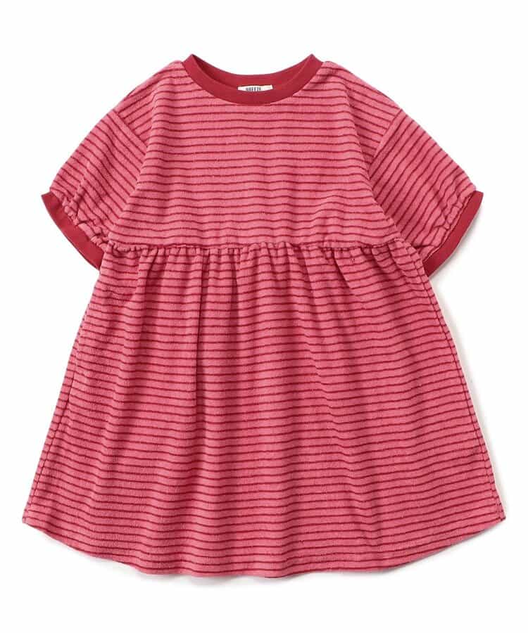 Japanese BREEZE Towel Stripe Dress 80-140cm Girls Summer Dresses