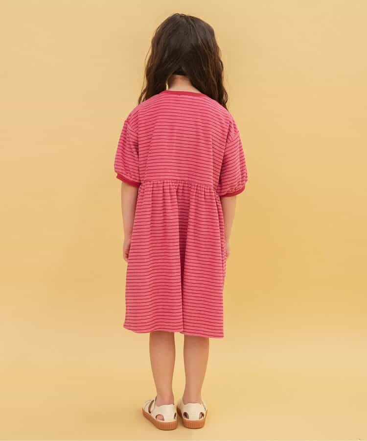 Japanese BREEZE Towel Stripe Dress 80-140cm Girls Summer Dresses