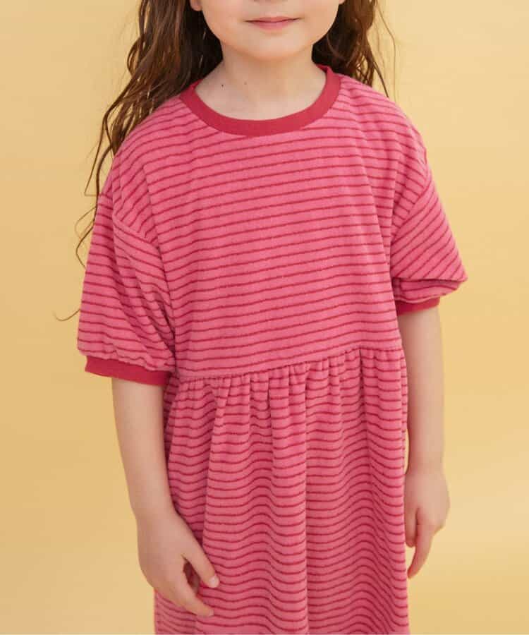 Japanese BREEZE Towel Stripe Dress 80-140cm Girls Summer Dresses