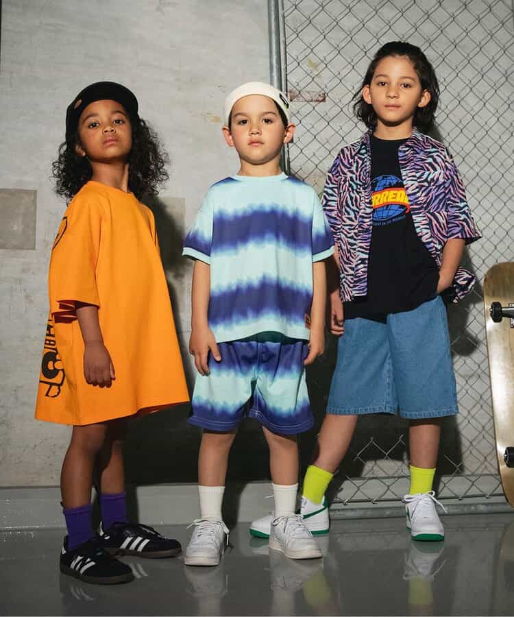 Japanese children's clothing BREEZE tie-dye print shorts 90-160cm boys' summer PANTS