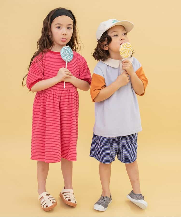 Japanese children's clothing BREEZE toweling striped shorts 80-140cm boys/girls summer PANTS