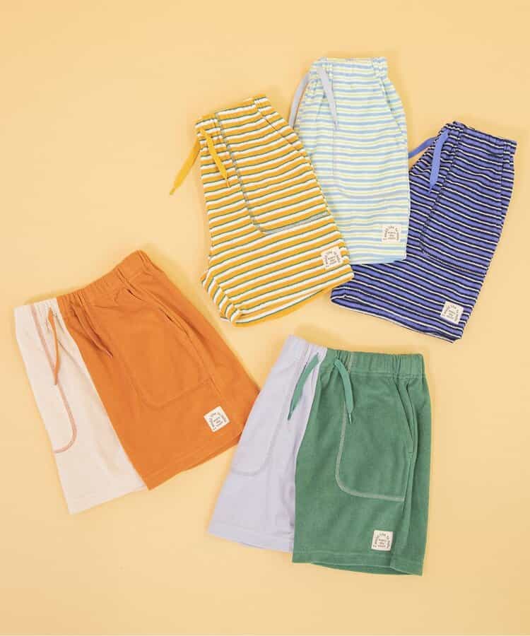 Japanese children's clothing BREEZE toweling striped shorts 80-140cm boys/girls summer PANTS