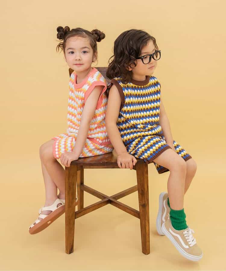 Japanese children's clothing BREEZE knitted shorts 80-130cm boys'/girls' summer PANTS