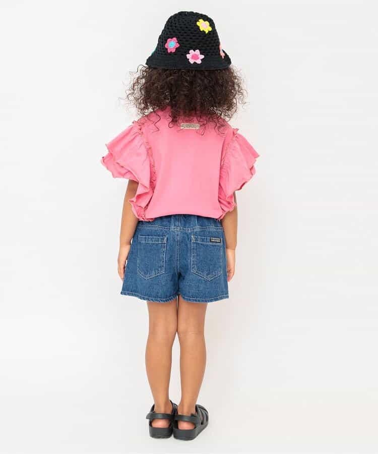 Japanese children's clothing BREEZE embroidered denim shorts 80-140cm girls' summer PANTS