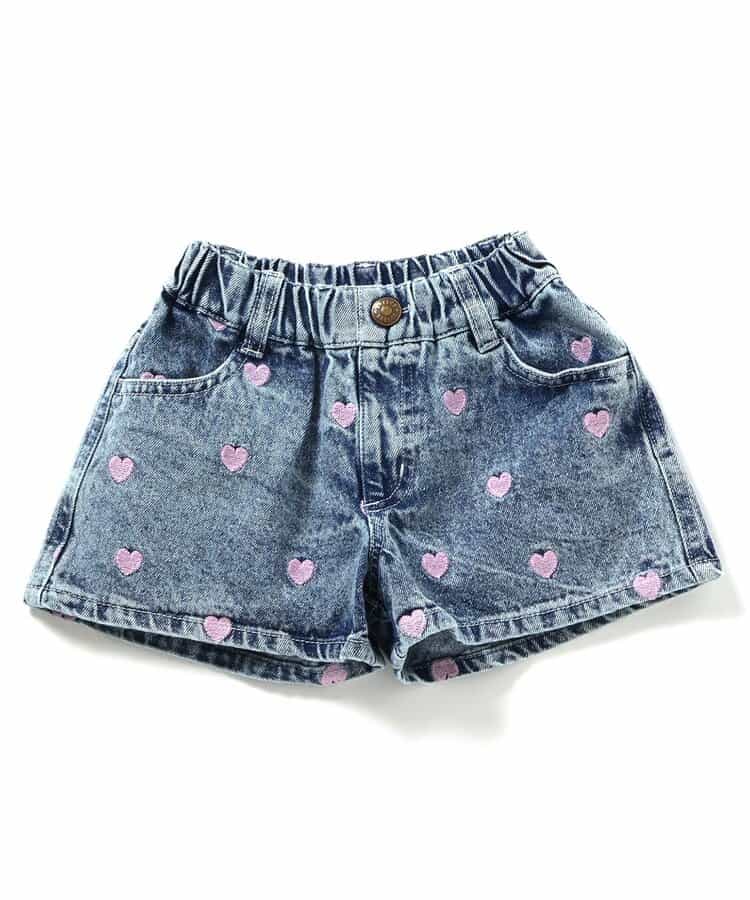 Japanese children's clothing BREEZE embroidered denim shorts 80-140cm girls' summer PANTS