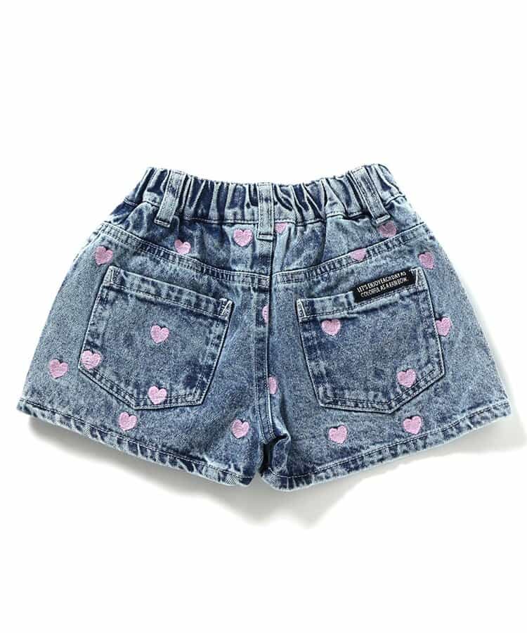 Japanese children's clothing BREEZE embroidered denim shorts 80-140cm girls' summer PANTS