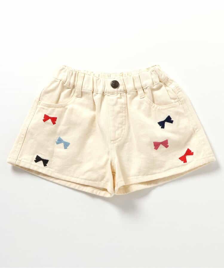 Japanese children's clothing BREEZE embroidered denim shorts 80-140cm girls' summer PANTS