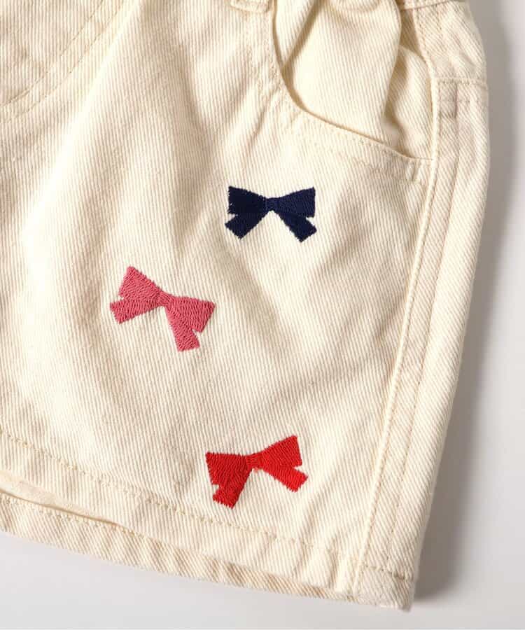 Japanese children's clothing BREEZE embroidered denim shorts 80-140cm girls' summer PANTS