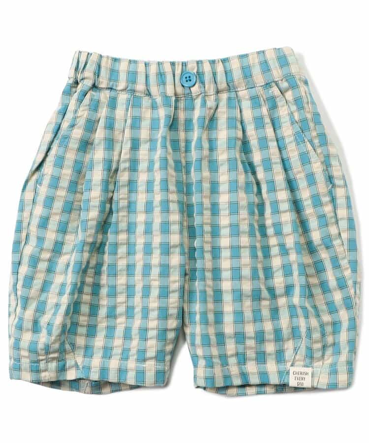 Japanese children's clothing BREEZE plaid shorts 90-140cm girls summer PANTS