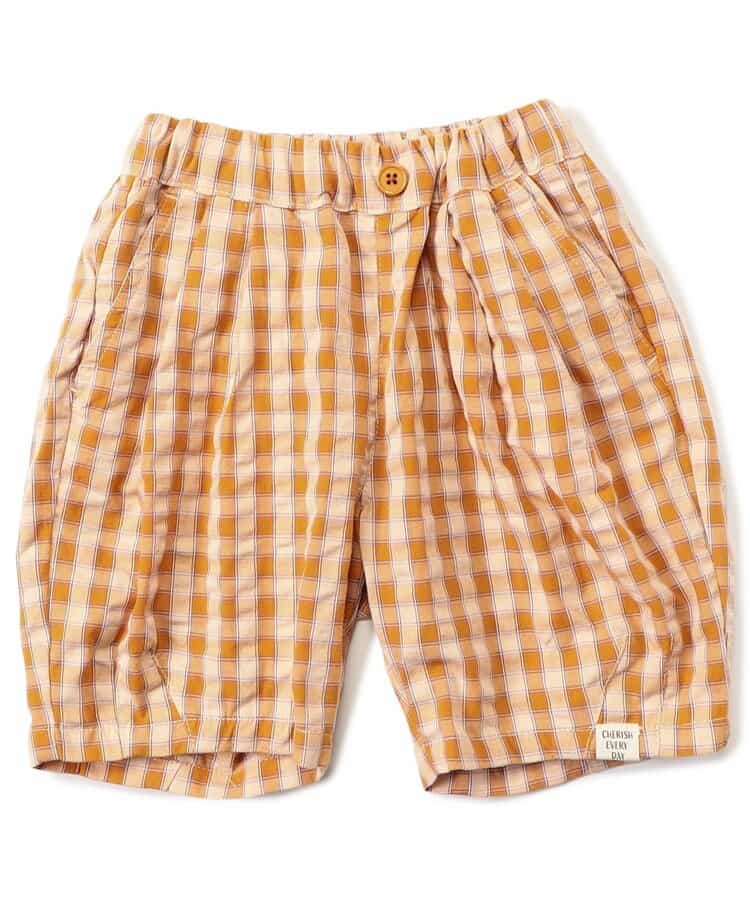 Japanese children's clothing BREEZE plaid shorts 90-140cm girls summer PANTS