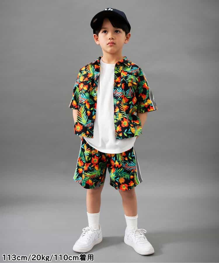 Japanese children's clothing BREEZE edge pattern shirt 90-160cm boys summer TOPS