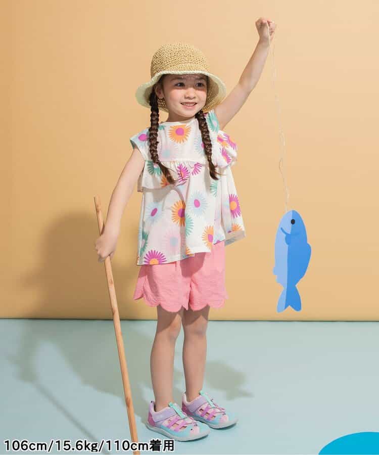 Japanese children's clothing BREEZE quick-drying series ruffle vest 80-140cm girls summer TOPS