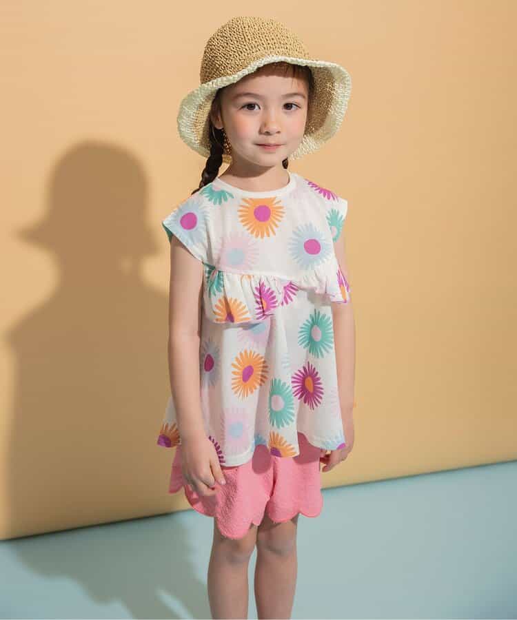Japanese children's clothing BREEZE quick-drying series ruffle vest 80-140cm girls summer TOPS