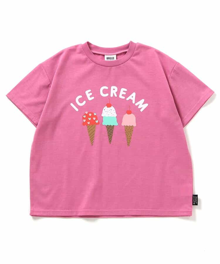 Japanese children's clothing BREEZE quick-drying series printed short-sleeved tops 80-150cm boys'/girls' summer TOPS
