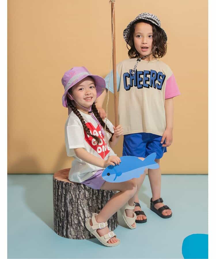 Japanese children's clothing BREEZE quick-drying series printed short-sleeved tops 80-150cm boys'/girls' summer TOPS
