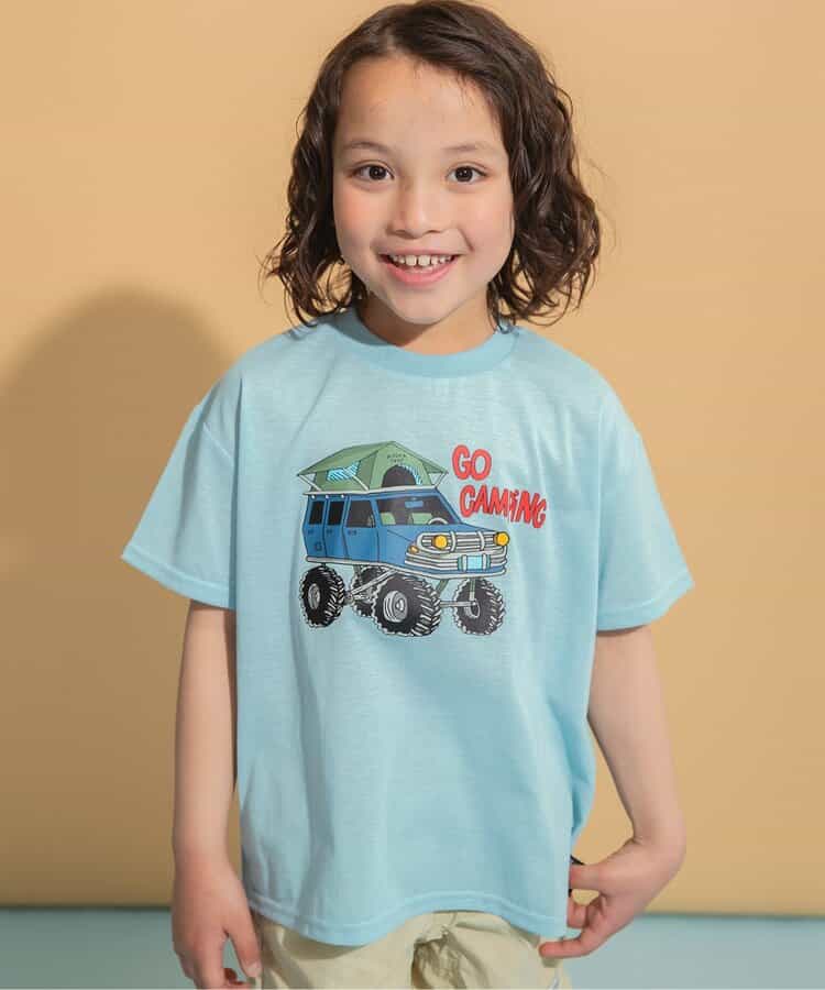 Japanese children's clothing BREEZE quick-drying series printed short-sleeved tops 80-150cm boys'/girls' summer TOPS