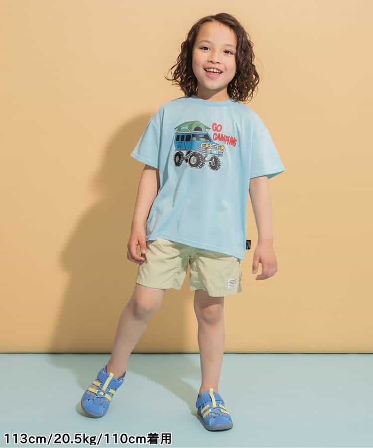 Japanese children's clothing BREEZE quick-drying series printed short-sleeved tops 80-150cm boys'/girls' summer TOPS