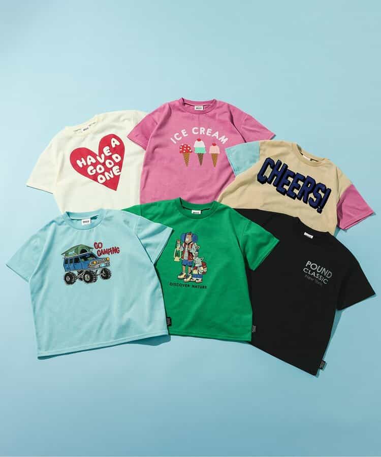 Japanese children's clothing BREEZE quick-drying series printed short-sleeved tops 80-150cm boys'/girls' summer TOPS