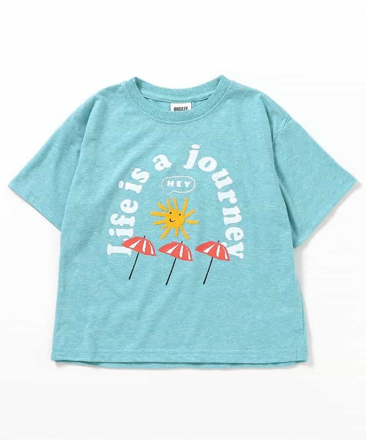 BREEZE Japanese children's clothing holiday style printed tops 80-150cm boys/girls summer TOPS