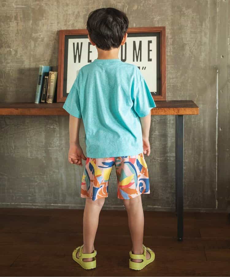 BREEZE Japanese children's clothing holiday style printed tops 80-150cm boys/girls summer TOPS