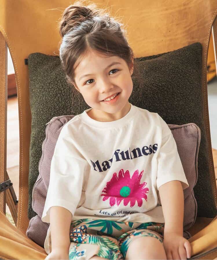 BREEZE Japanese children's clothing holiday style printed tops 80-150cm boys/girls summer TOPS