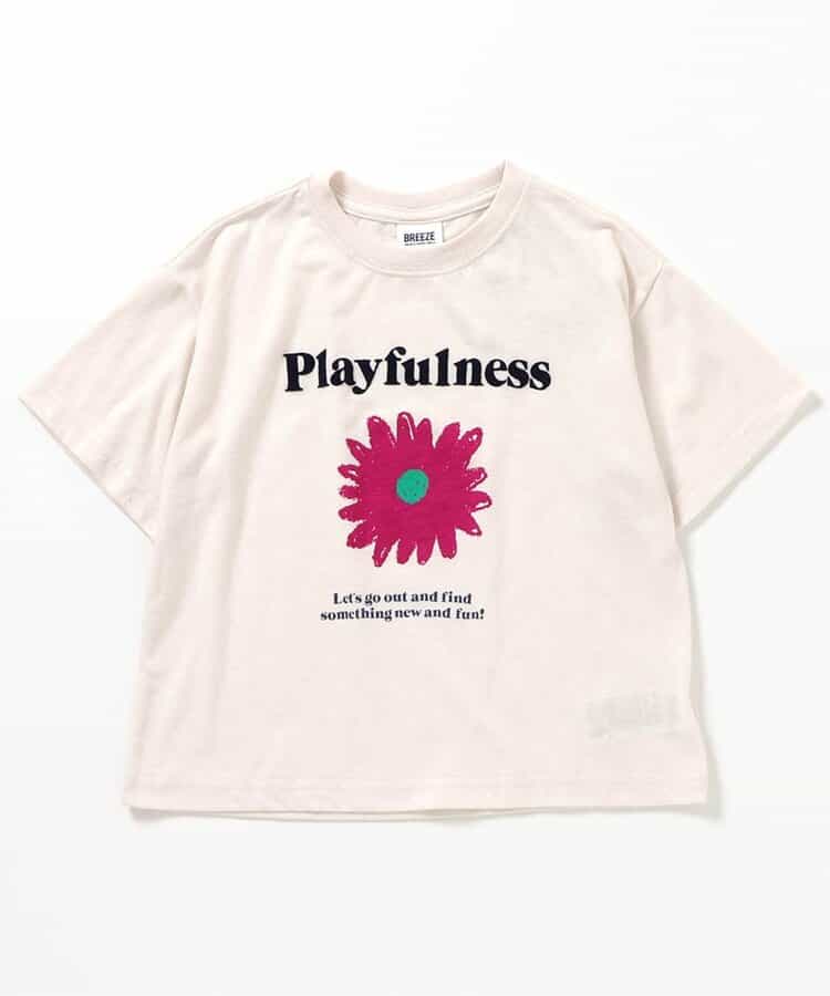 BREEZE Japanese children's clothing holiday style printed tops 80-150cm boys/girls summer TOPS