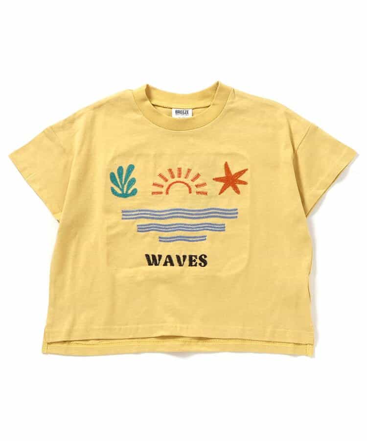 BREEZE Japanese Kids' Vacation Style Embroidered Tops (80-140cm) for Boys and Girls Summer PANTS