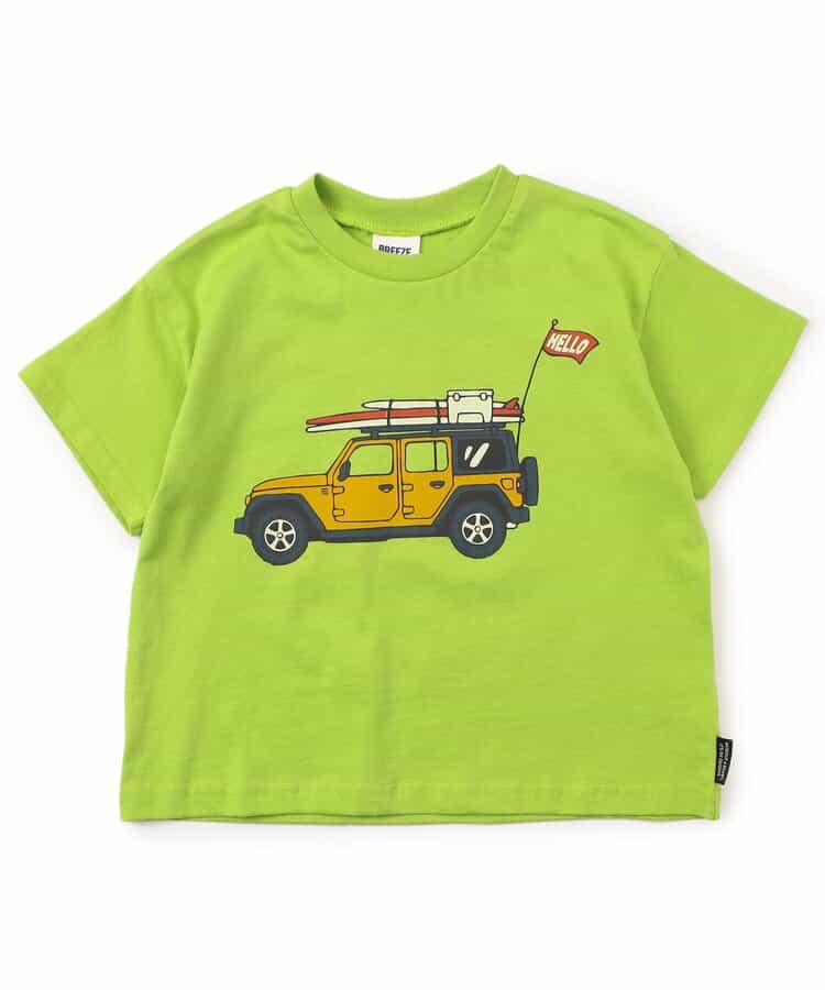 Japanese children's clothing BREEZE printed short-sleeved tops 80-150cm boys/girls summer TOPS