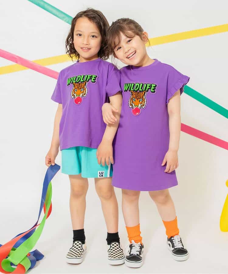 Japanese children's clothing BREEZE 3D fur pattern top 80-140cm boys/girls summer TOPS