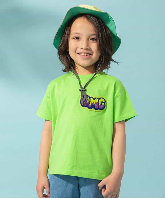 Japanese children's clothing BREEZE 3D fur pattern top 80-140cm boys/girls summer TOPS