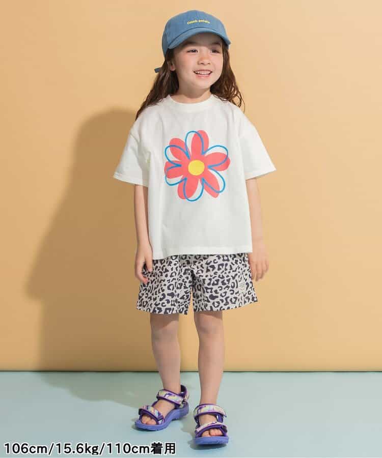 Japanese children's clothing BREEZE floral print top 80-150cm boys/girls summer TOPS