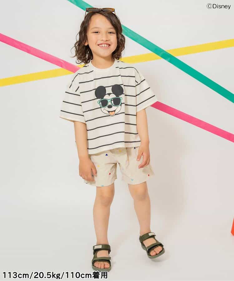 Japanese children's clothing BREEZE x Disney printed tops 80-140cm boys/girls summer TOPS