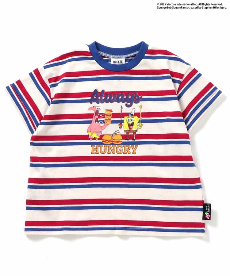 BREEZE x SpongeBob SquarePants Print Tops (80-140cm) for Boys and Girls (Summer)