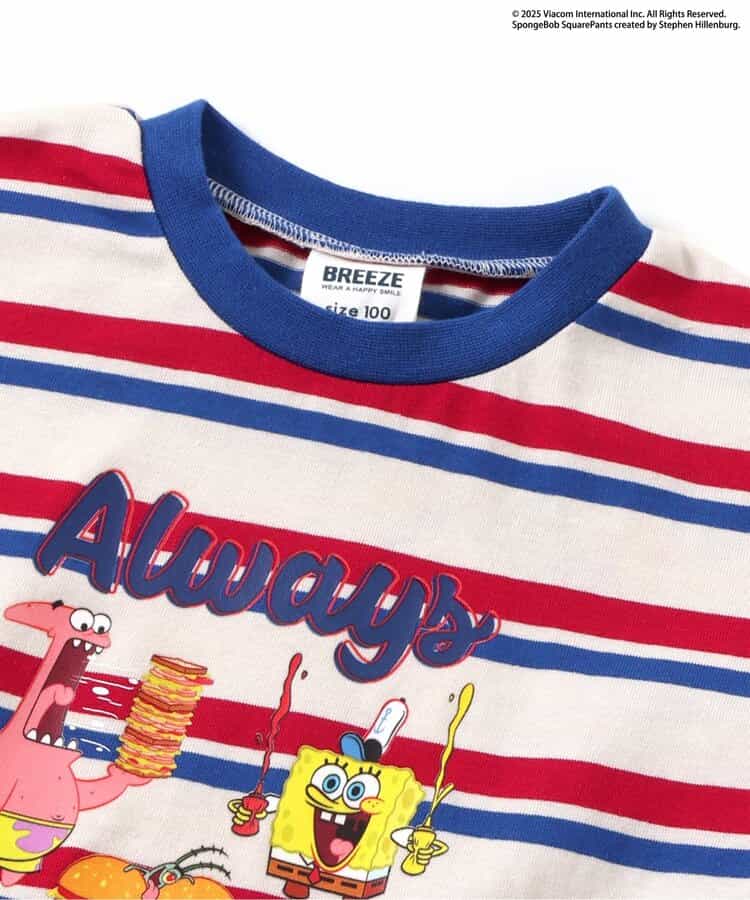 BREEZE x SpongeBob SquarePants Print Tops (80-140cm) for Boys and Girls (Summer)