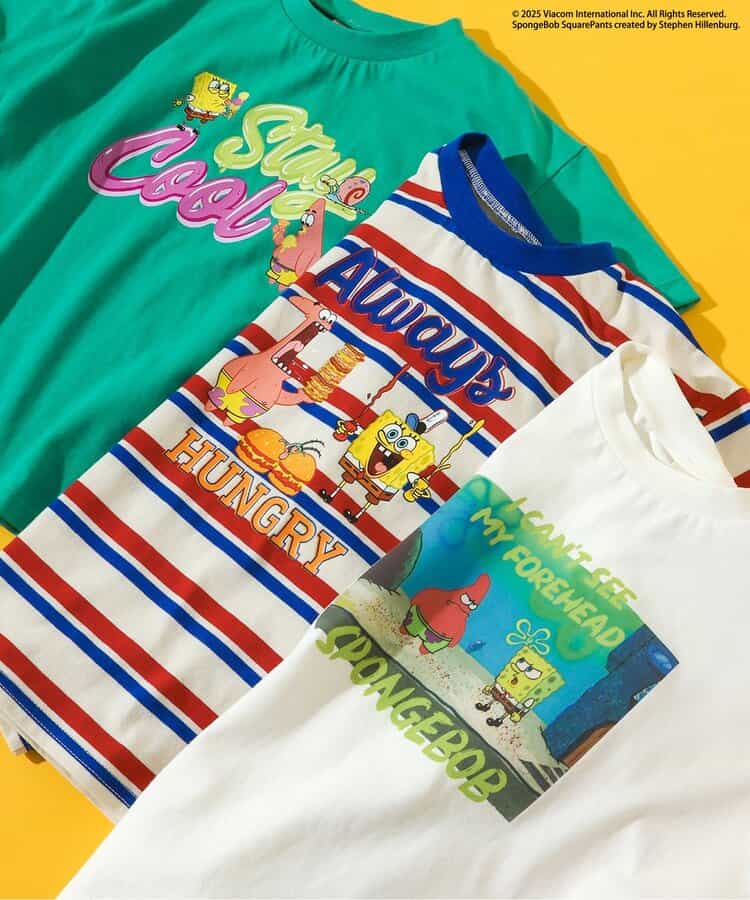 BREEZE x SpongeBob SquarePants Print Tops (80-140cm) for Boys and Girls (Summer)